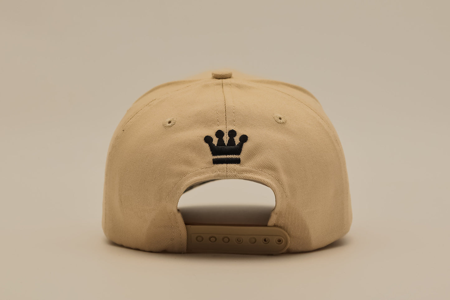 Crowned camo 5 panel cap